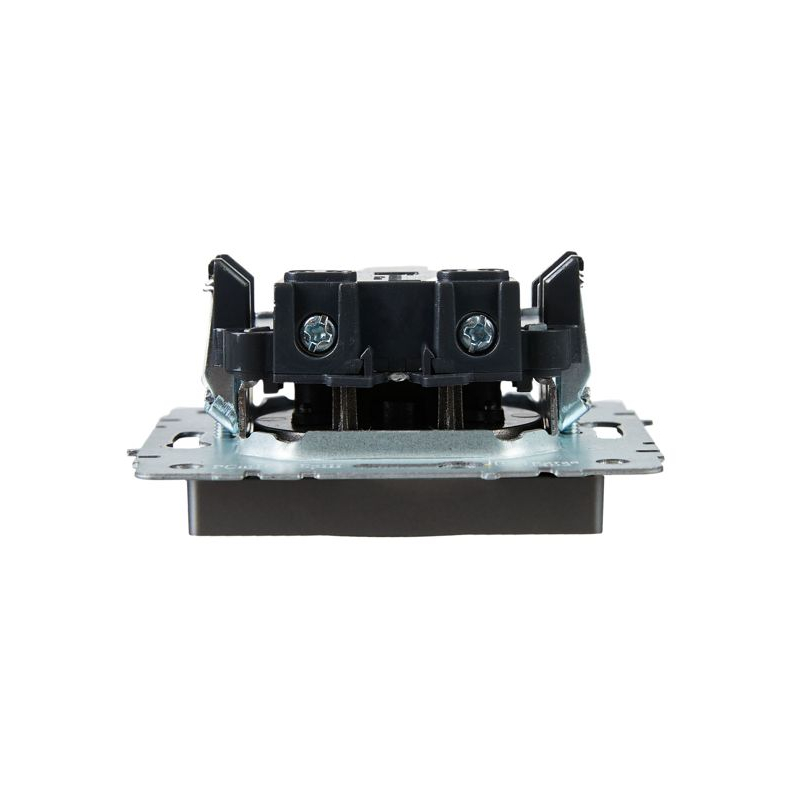 BRITE Розетка 1-местная без заземления без защитных шторок 10А РС10-1-0-БрС сталь IEK