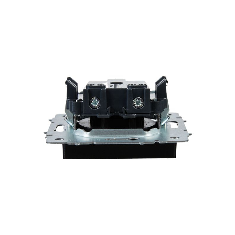 BRITE Розетка 1-местная без заземления без защитных шторок 10А РС10-1-0-БрЧ черный IEK