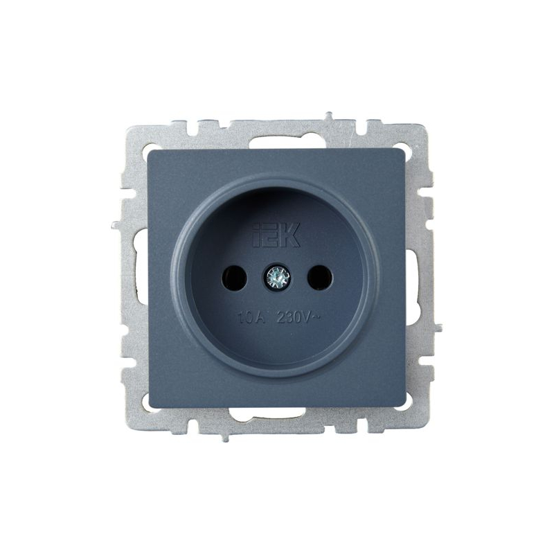 BRITE Розетка 1-местная без заземления без защитных шторок 10А РС10-1-0-БрМ маренго IEK