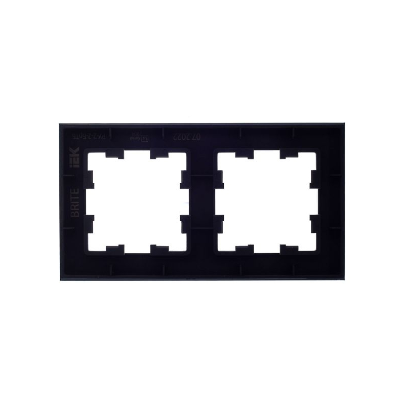 BRITE Рамка 2 -местная РУ-2-2-БрТБ стекло темная бронза IEK