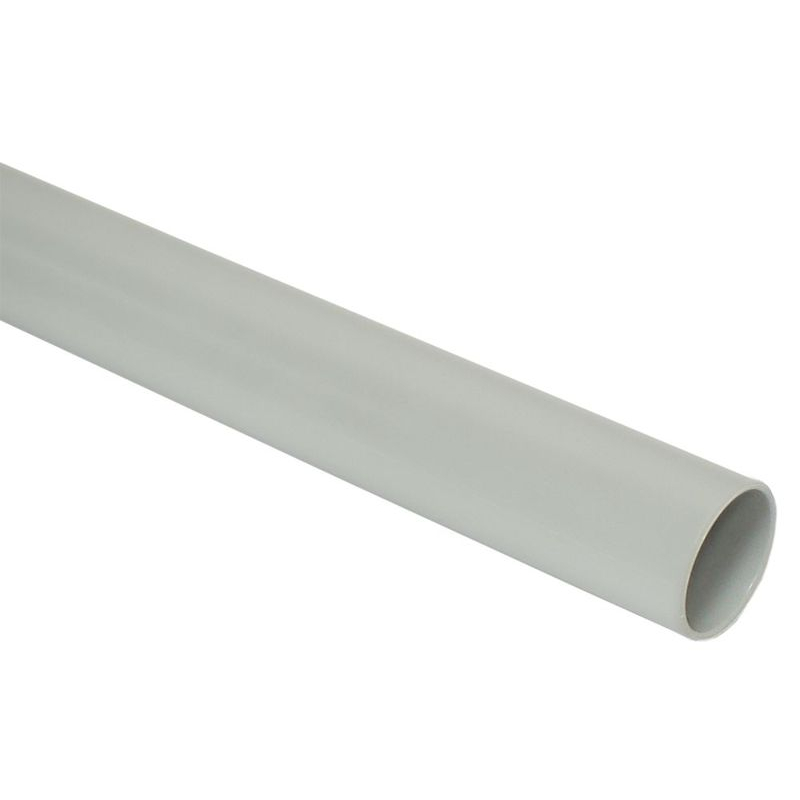 Труба гладкая жесткая ПВХ d=50мм серая 3м (15м/компл) IEK