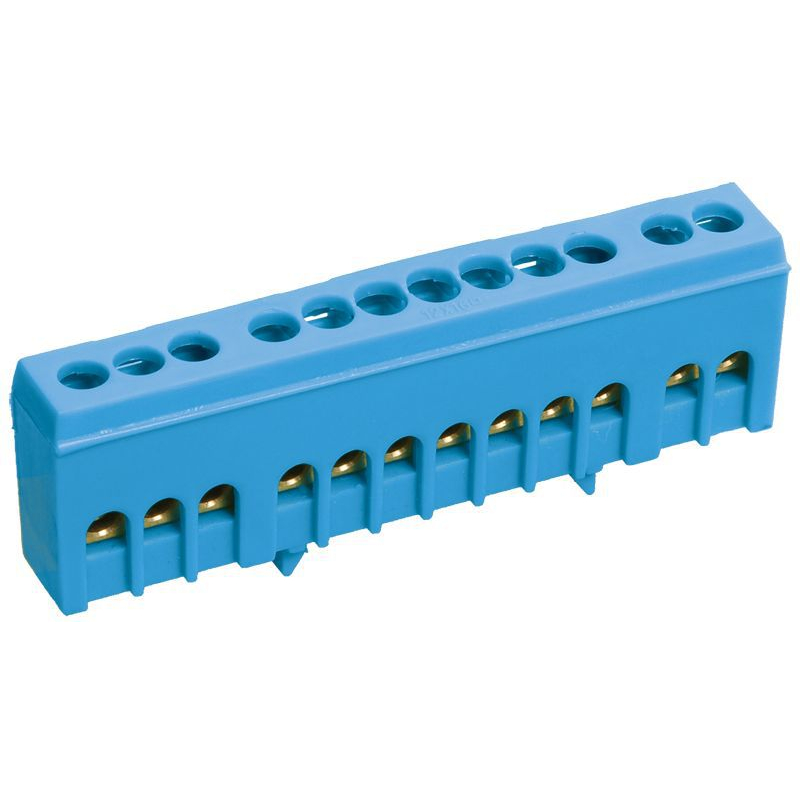 Шина N ноль в корпусном изоляторе на DIN-рейку ШНИ-6х9-14-К-С IEK