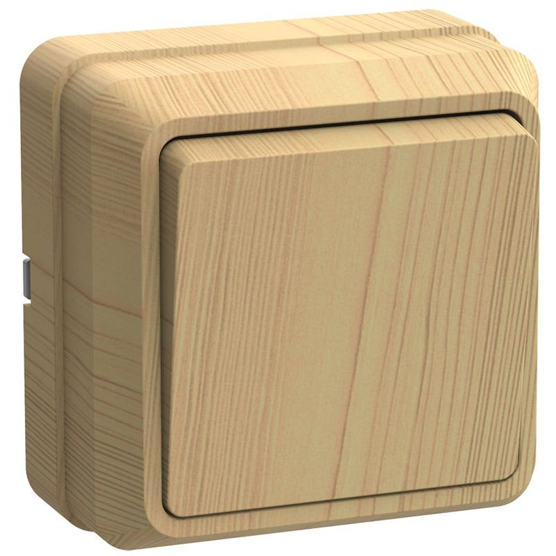 OKTAVA Выключатель 1-клавишный для открытой установки 10А ВС20-1-0-ОС сосна GENERICA