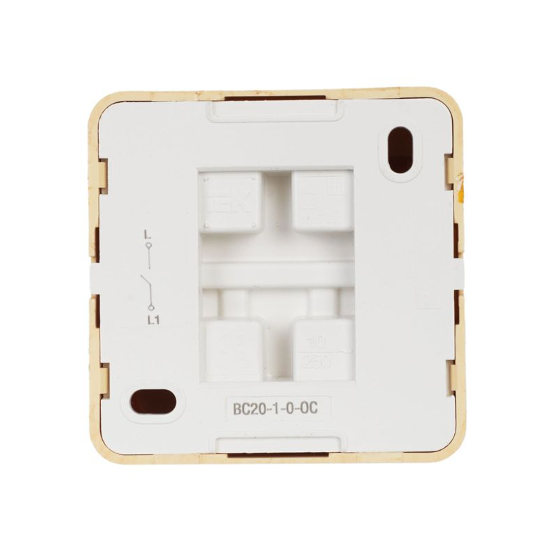 OKTAVA Выключатель 1-клавишный для открытой установки 10А ВС20-1-0-ОС сосна GENERICA