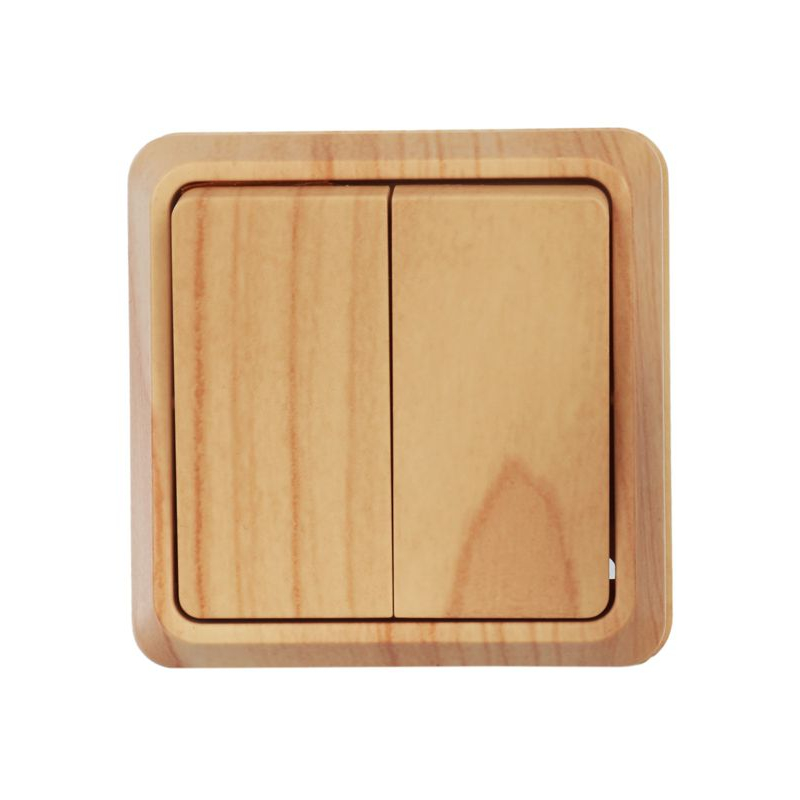 OKTAVA Выключатель 2-клавишный для открытой установки 10А ВС20-2-0-ОС сосна GENERICA