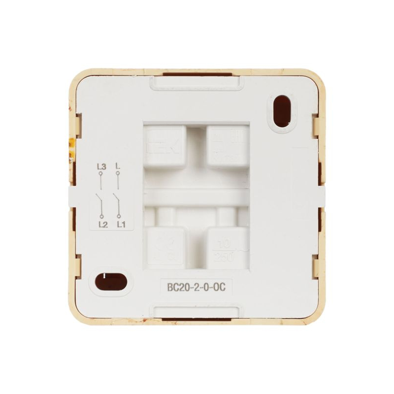 OKTAVA Выключатель 2-клавишный для открытой установки 10А ВС20-2-0-ОС сосна GENERICA