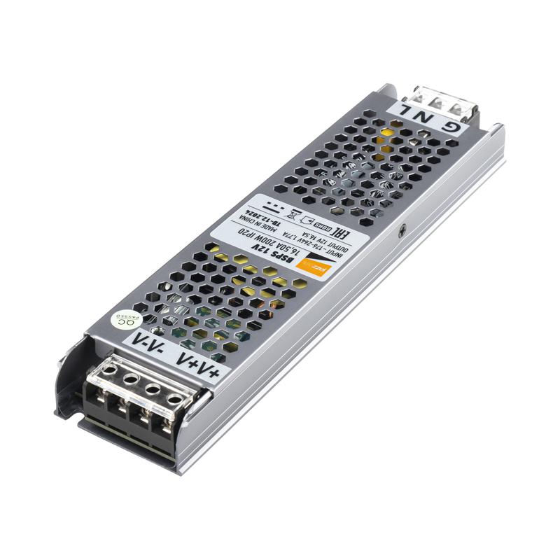 Драйвер светодиодный LED 12V16,5A=200W IP20 1г.гар. Jazzway (5024410)