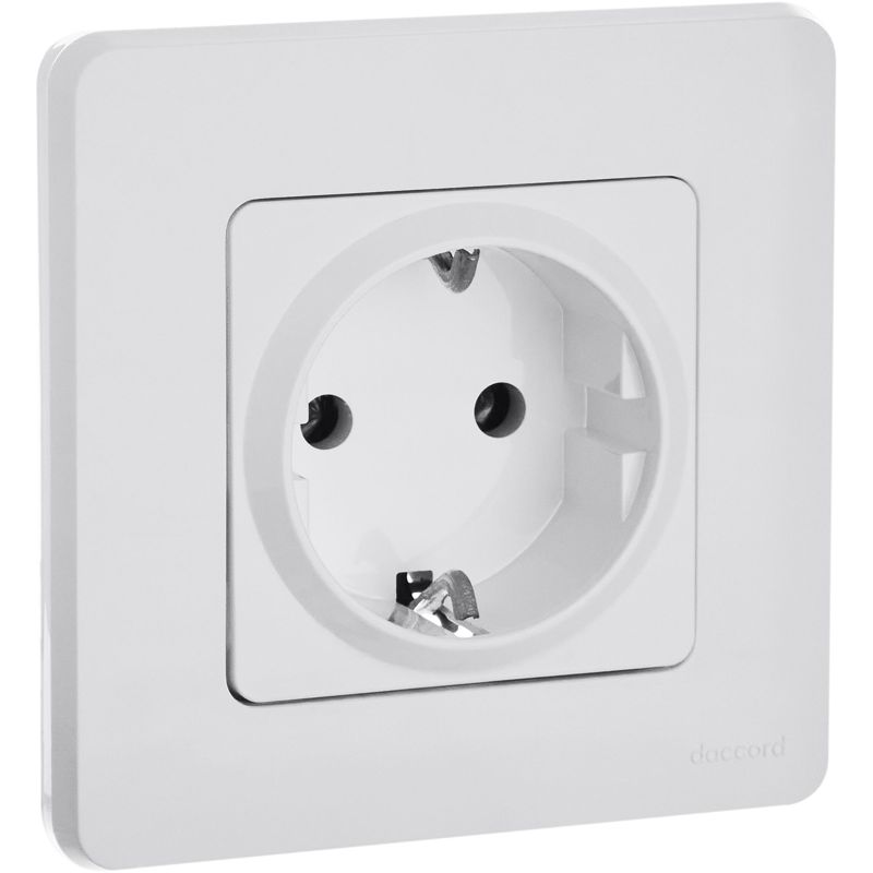 Механизм розетки 1-м СП Inspiria 16А IP20 250В 2P+E немецк. стандарт бел. Leg 673720