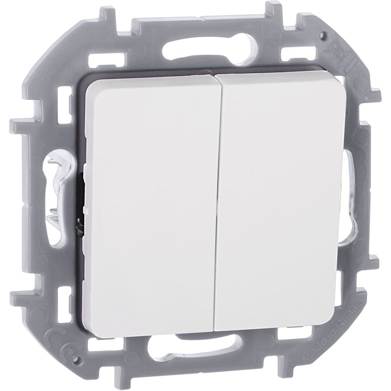 Механизм выключателя 2-кл. Inspiria 10А IP20 250В 10AX бел. Leg 673620