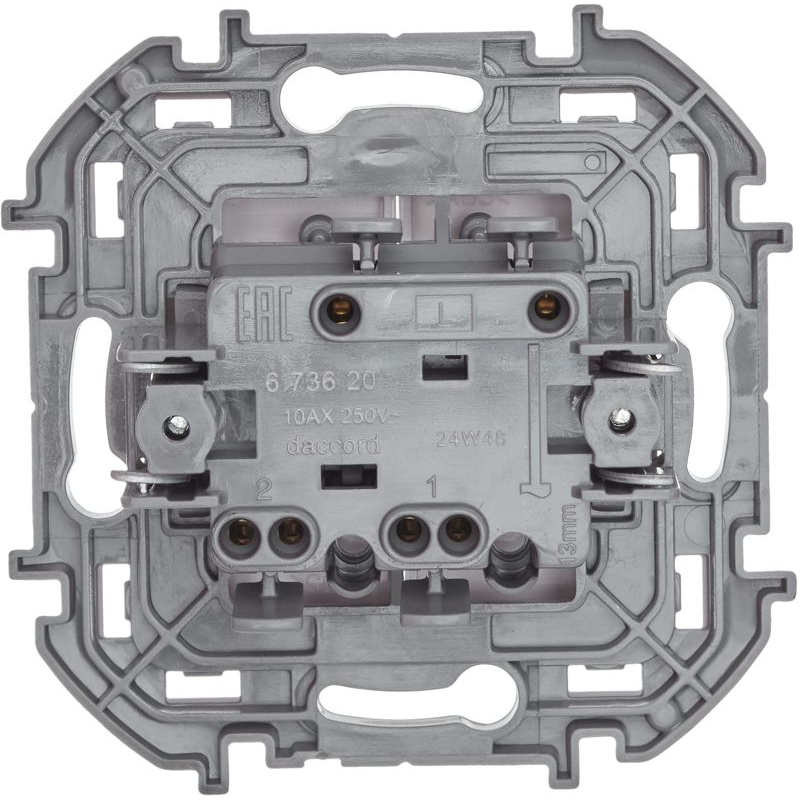 Механизм выключателя 2-кл. Inspiria 10А IP20 250В 10AX бел. Leg 673620