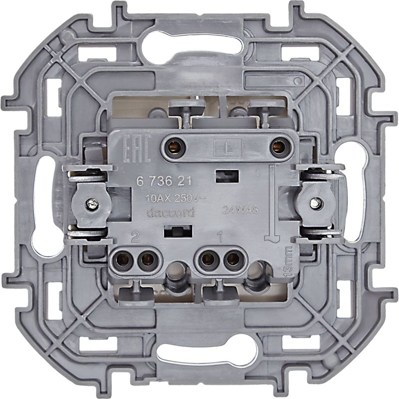 Механизм выключателя 2-кл. Inspiria 10А IP20 250В 10AX сл. кость Leg 673621