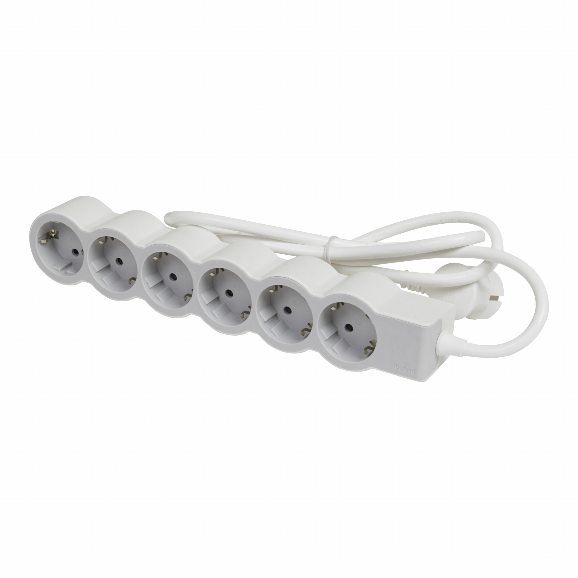 Удлинитель серии Стандарт 6 x 2К+З с кабелем 1,5 м., цвет: бело-серый (694557)