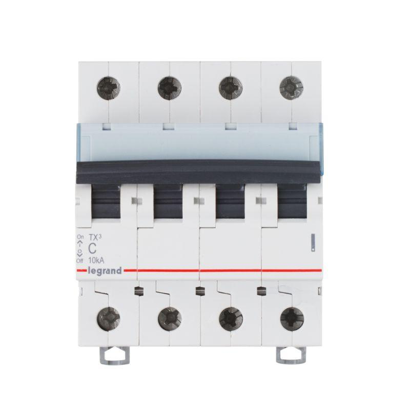 Выключатель автоматический модульный 4п C 25А 6кА TX3 6000 4мод. 400В Leg 404072