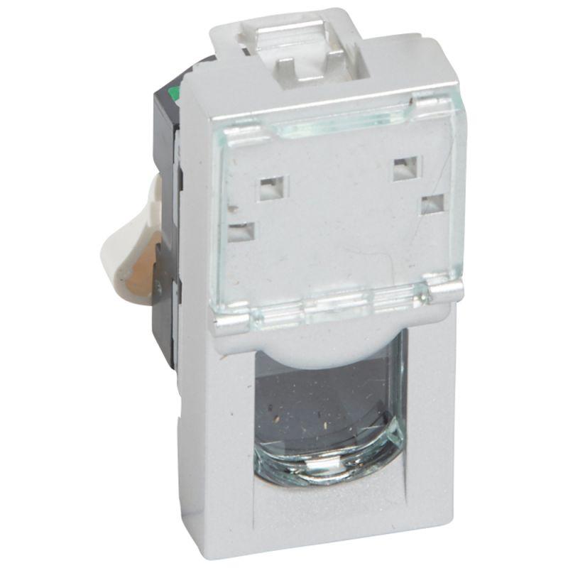 Механизм розетки комп. СП Mosaic 1мод. RJ45 UTP CAT.5E алюм. Leg 079451