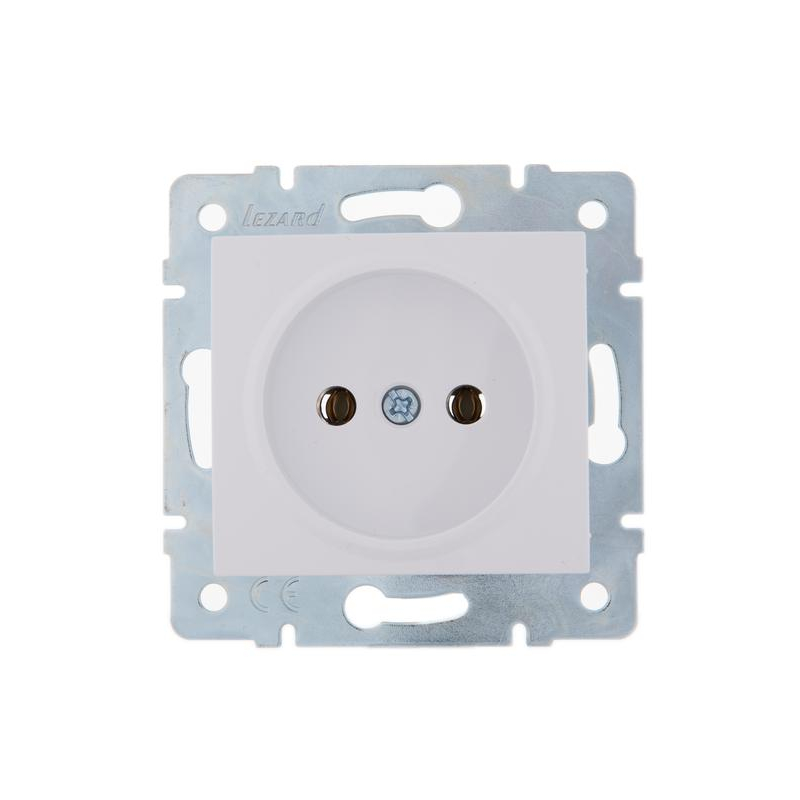 Механизм розетки 1-м СП Karina 16А IP20 без заземл. термопласт бел. LEZARD 707-0288-121B