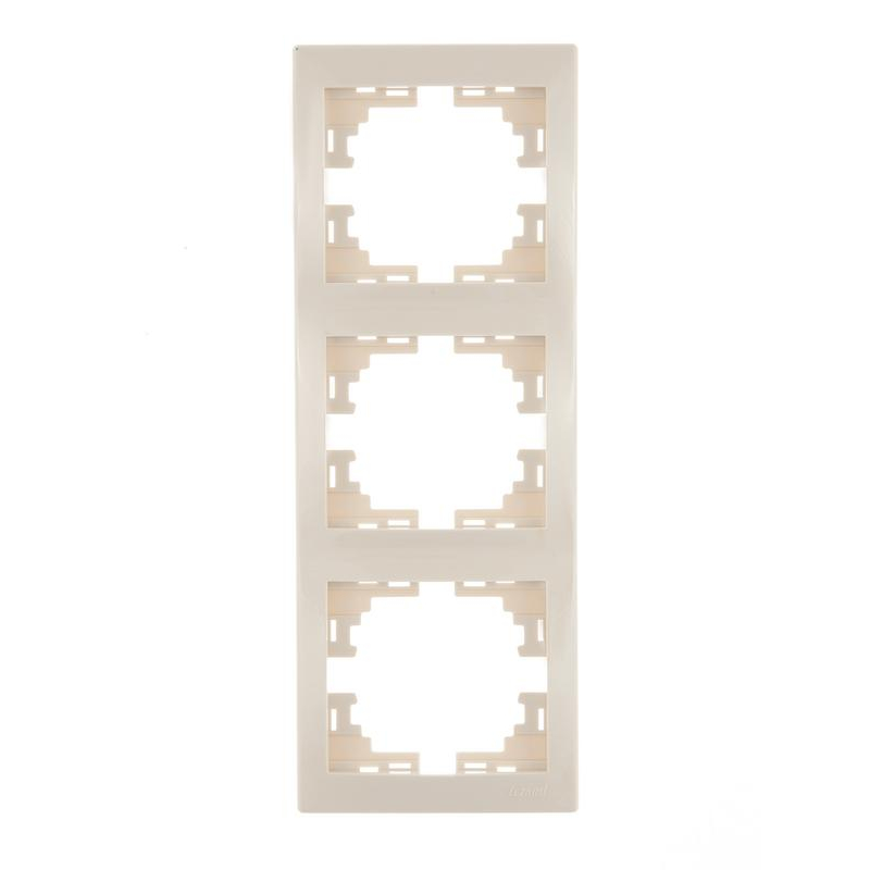 Рамка 3-м Мира верт. крем. LEZARD 701-0300-153