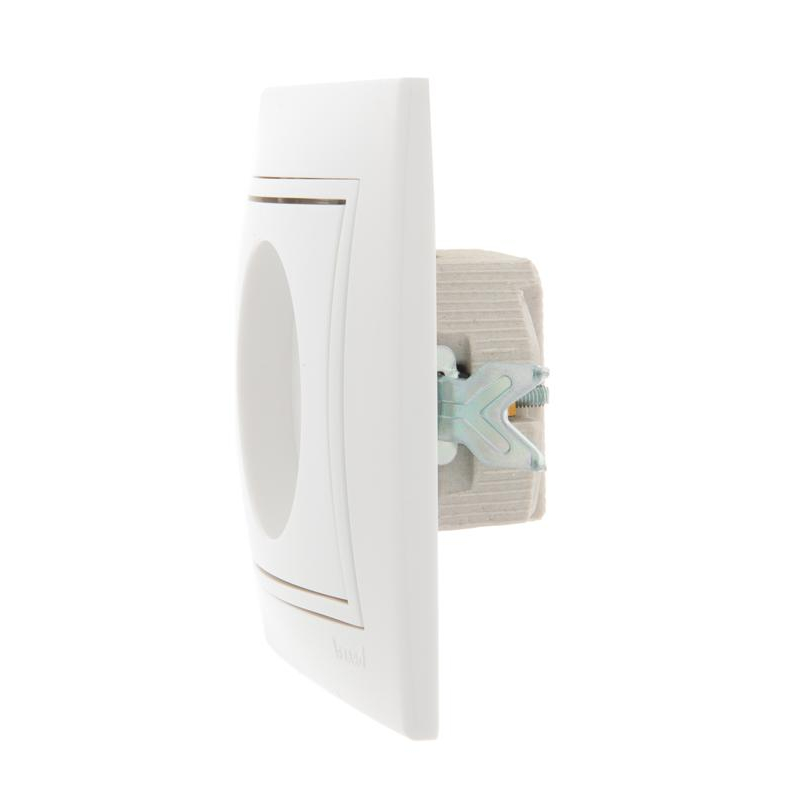 Розетка 1-м СП Мира 16А IP20 без заземл. с бел. вставкой керамика бел. LEZARD 701-0202-121