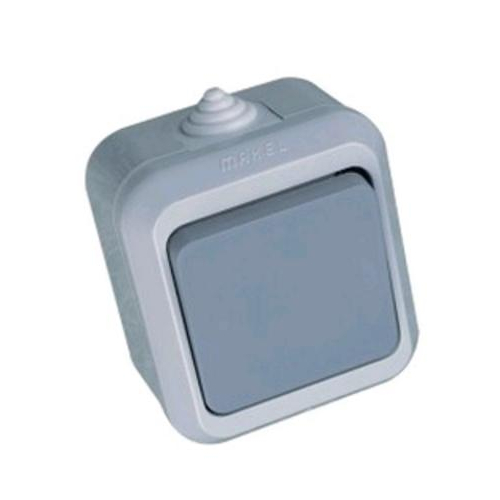 Выключатель 1-кл. ОП 10А IP44 п/герм. сер. Makel 18100