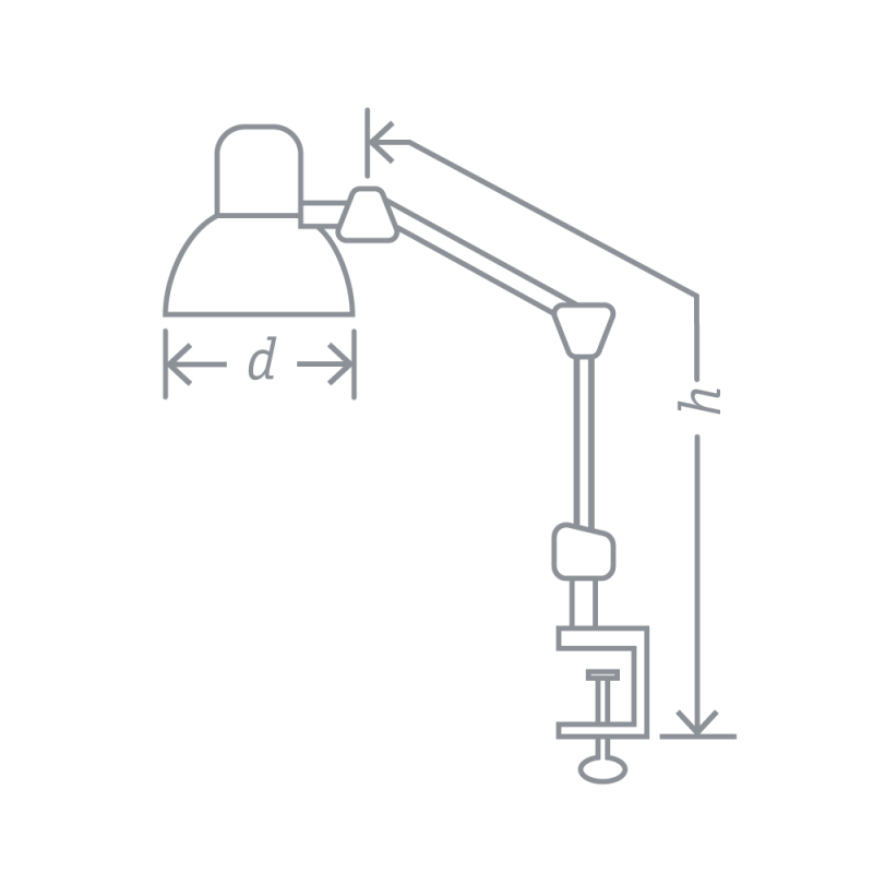 Светильник 61 645 NDF-C012-60W-BL-E27 на струбцине черн. E27 Navigator 61645