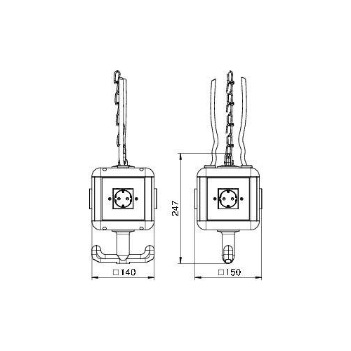 Блок питания 4 розетки 16А/250V VH-4 4SD OBO 6109802