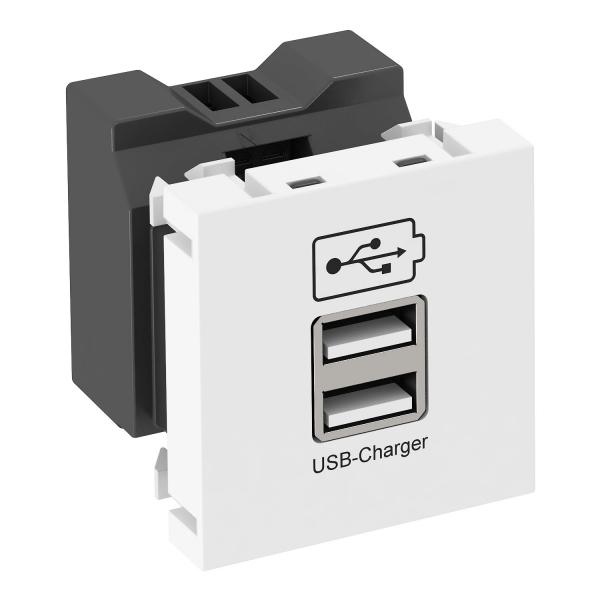 Зарядное устройство USB тип А(1,2 А / 2 х 0,6 А, белый) (MTG-2UC2.1 RW1)