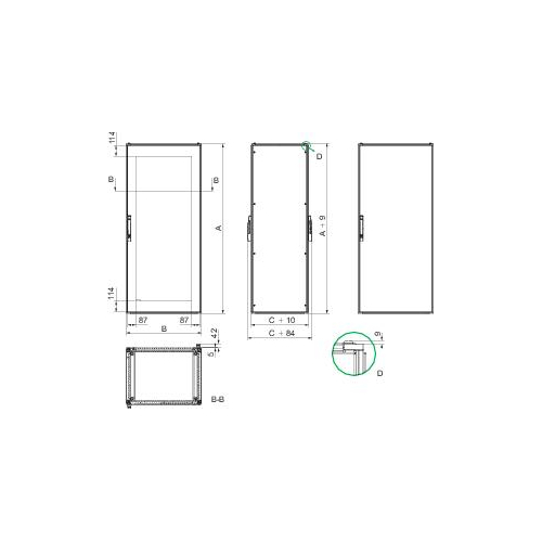 Шкаф Sf для электр. оборудов. 2200х600х600 SchE NSYSF22660E