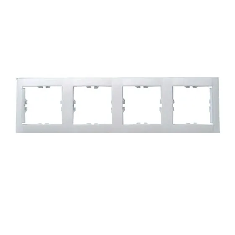 Рамка на 4 поста 82 5x298mm, без вставок, S34, белый 34640-30 Simon