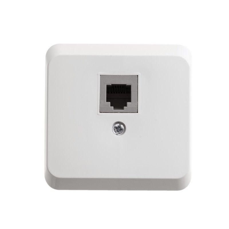 Розетка телефонная 1-местная ОП Этюд белая