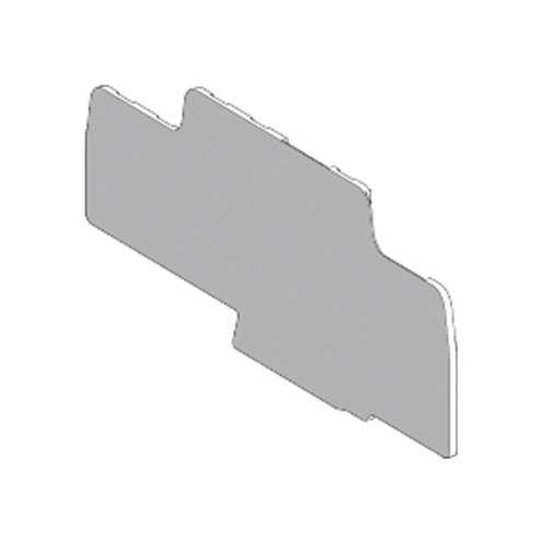 End plate, for terminal block, double deck, 4mm2, grey