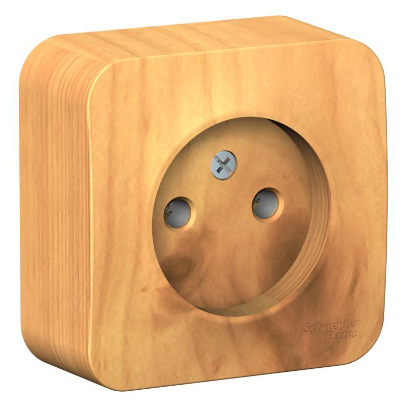 Розетка 1-м ОП Blanca 16А IP20 250В без заземл. без защ. шторок ясень SchE BLNRA000105