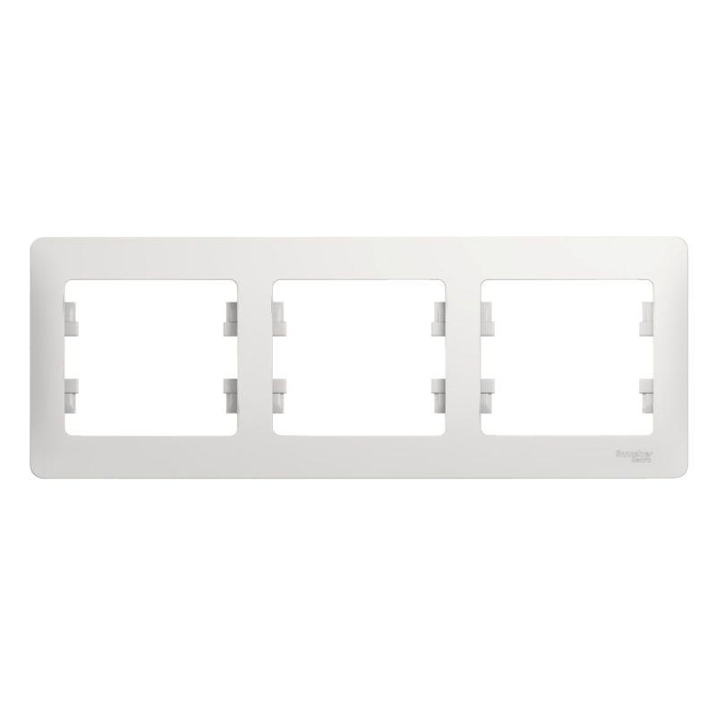 Рамка 3-м Glossa горизонт. бел. SchE GSL000103