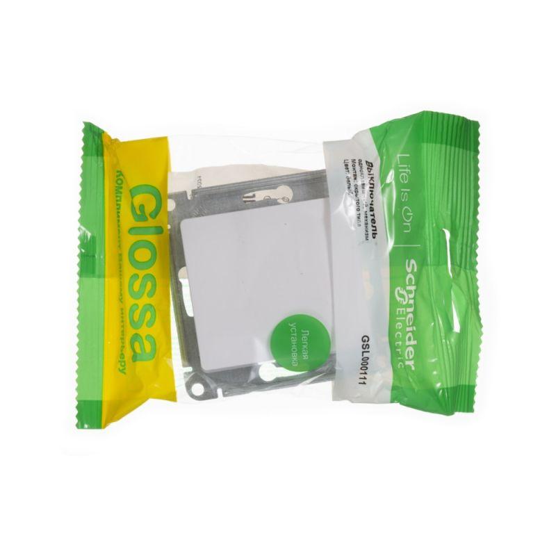 Механизм выключателя 1-кл. СП Glossa 10А IP20 (сх. 1) 10AX бел. SchE GSL000111