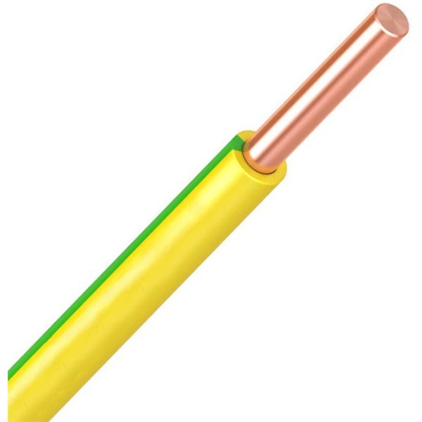 Провод ПуВ (ПВ-1) 1х0,5 ГОСТ (1500м), желто-зеленый TDM