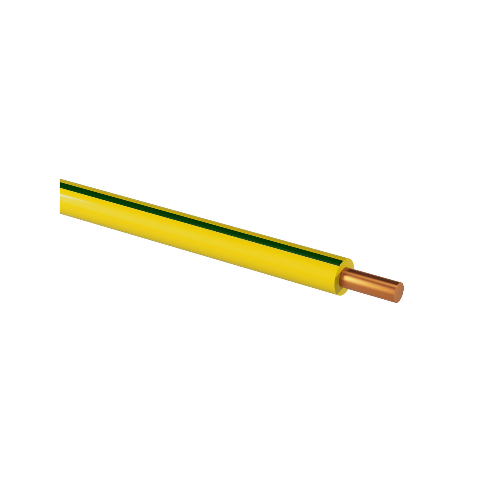 Провод ПуВ (ПВ-1) 1х6,0 ГОСТ (200м), желто-зеленый TDM