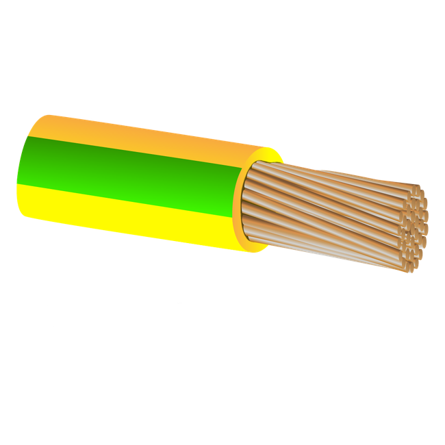 Провод ПуГВ (ПВ-3) 1х0,5 ГОСТ (1000м), желто-зеленый TDM