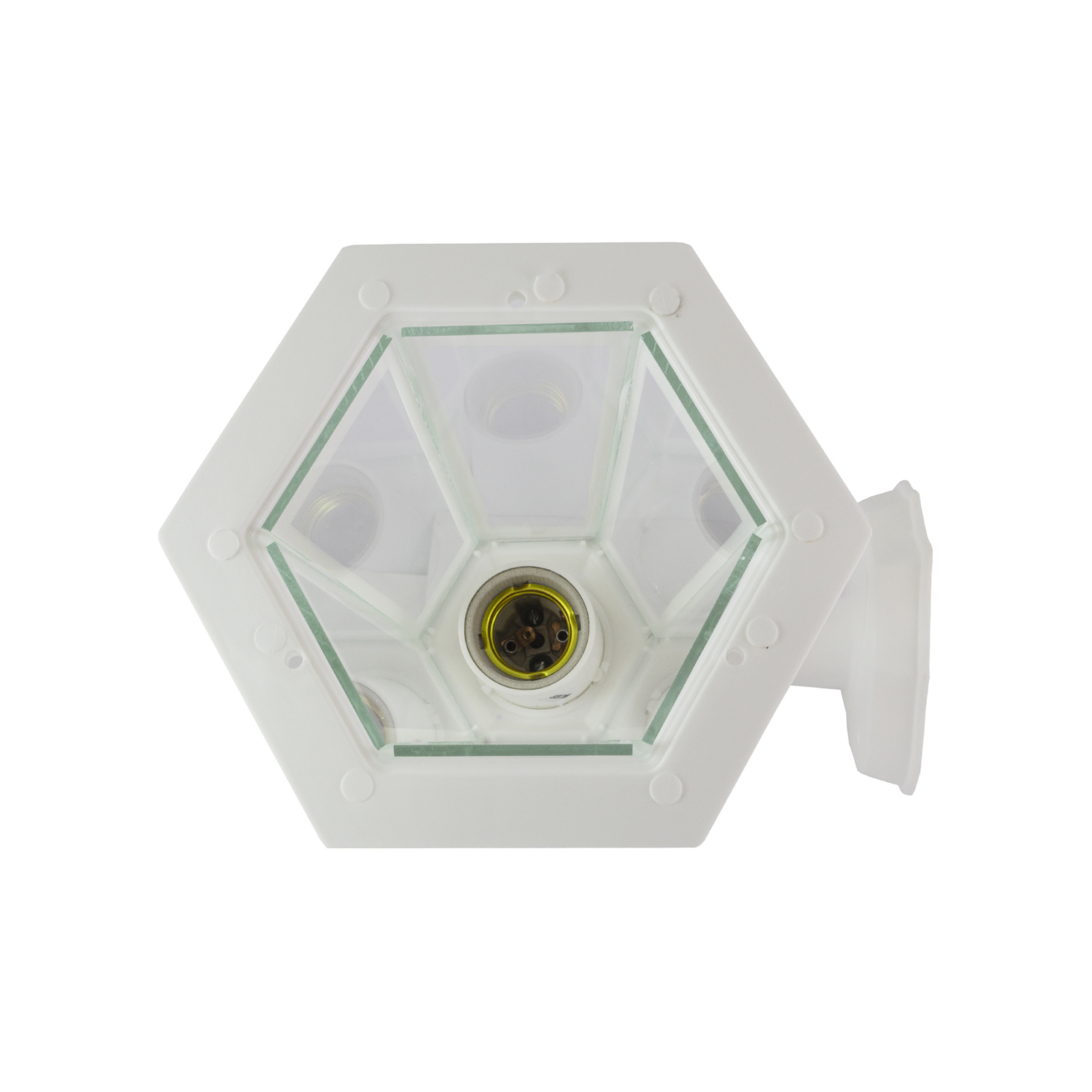 Светильник садово-парковый НБУ 06-60-001 шестигранник, настенный, пластик, белый TDM