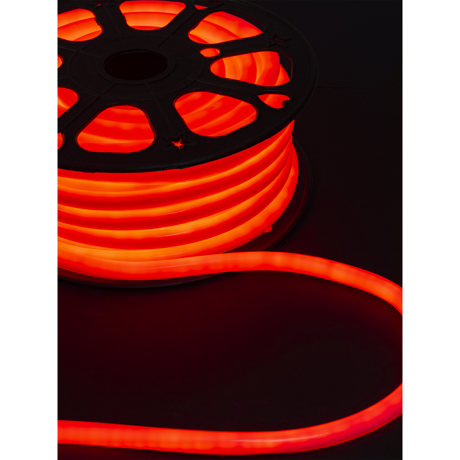 Гибкий неон круглый SMD2835-120 LED/м-220 В-6,5 Вт/м-IP67-красный TDM
