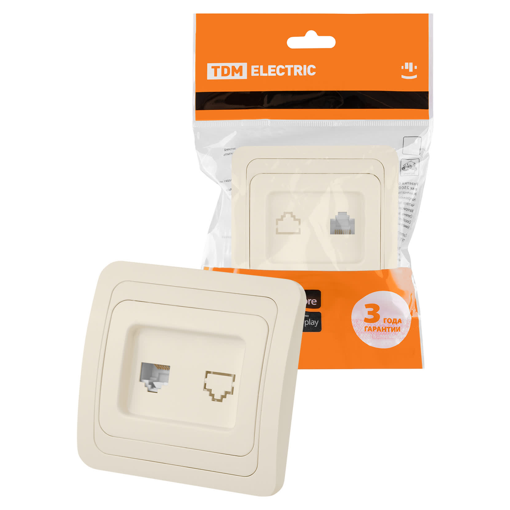 Розетка компьютерная RJ-45 сл. кость "Валдай" TDM