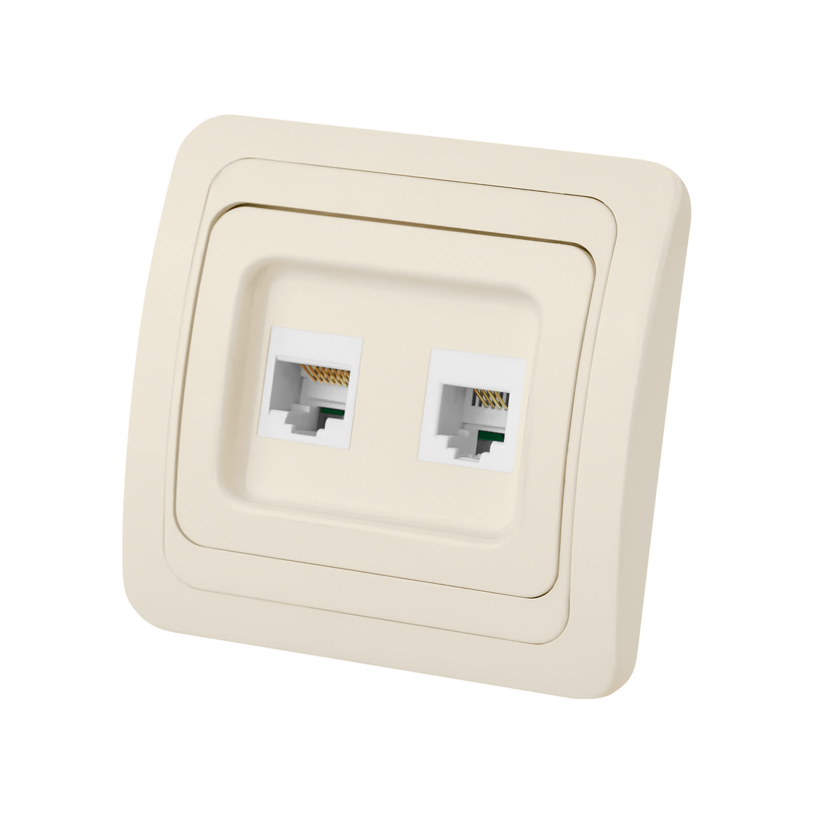 Розетка компьютерная RJ-45 + TФ (RJ-11) сл. кость "Валдай" TDM