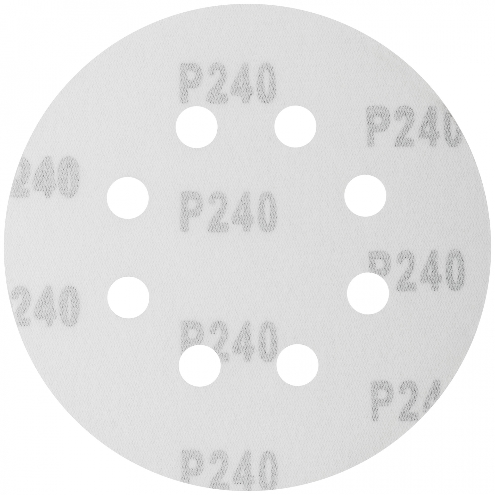 Круги шлифовальные с отверстиями (липучка), алюминий-оксидные, 125 мм, 5 шт. Р 240