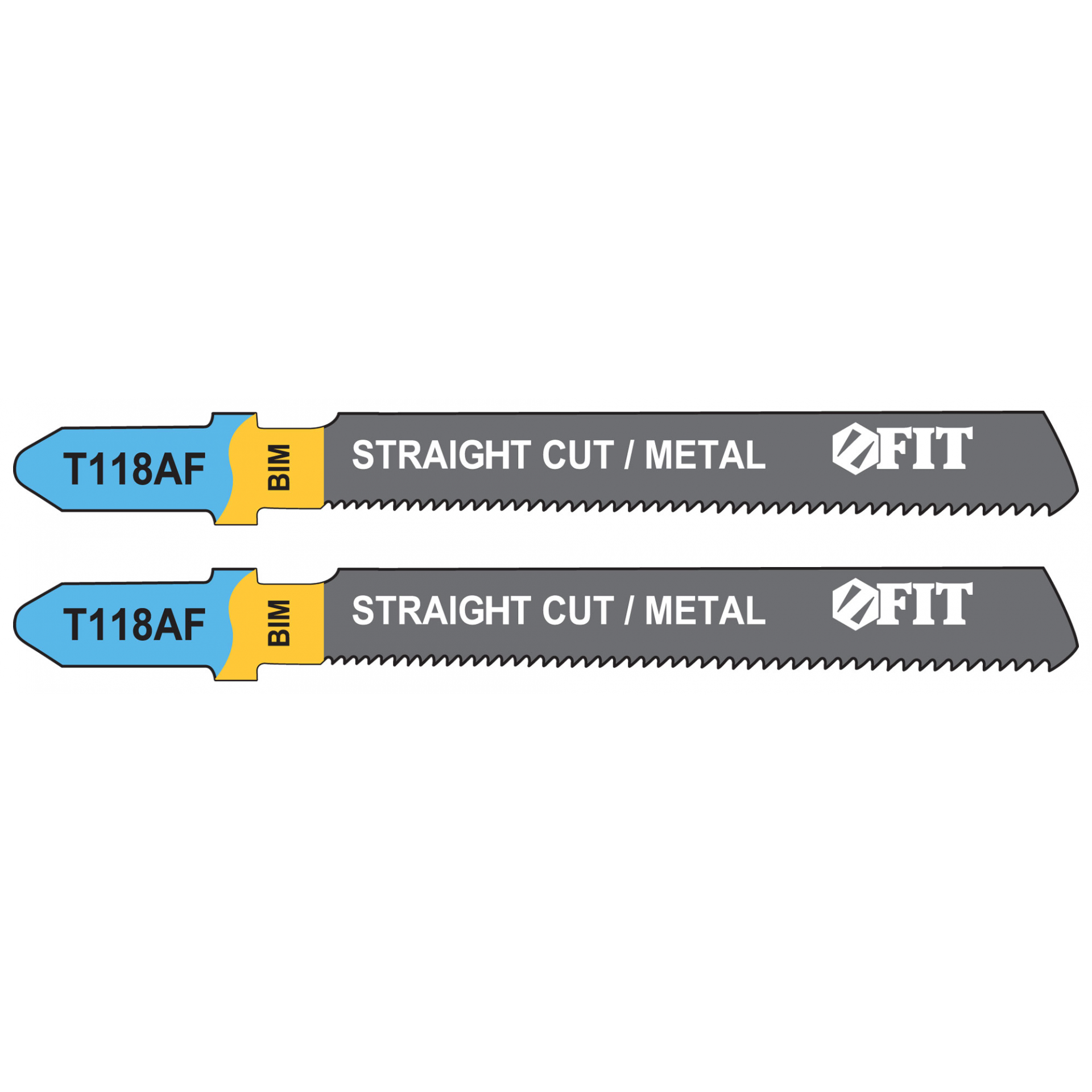 Полотна по металлу, Bimetal, фрезерованные, волнистые зубья, 76/51/1,1 мм (T118AF), 2 шт.
