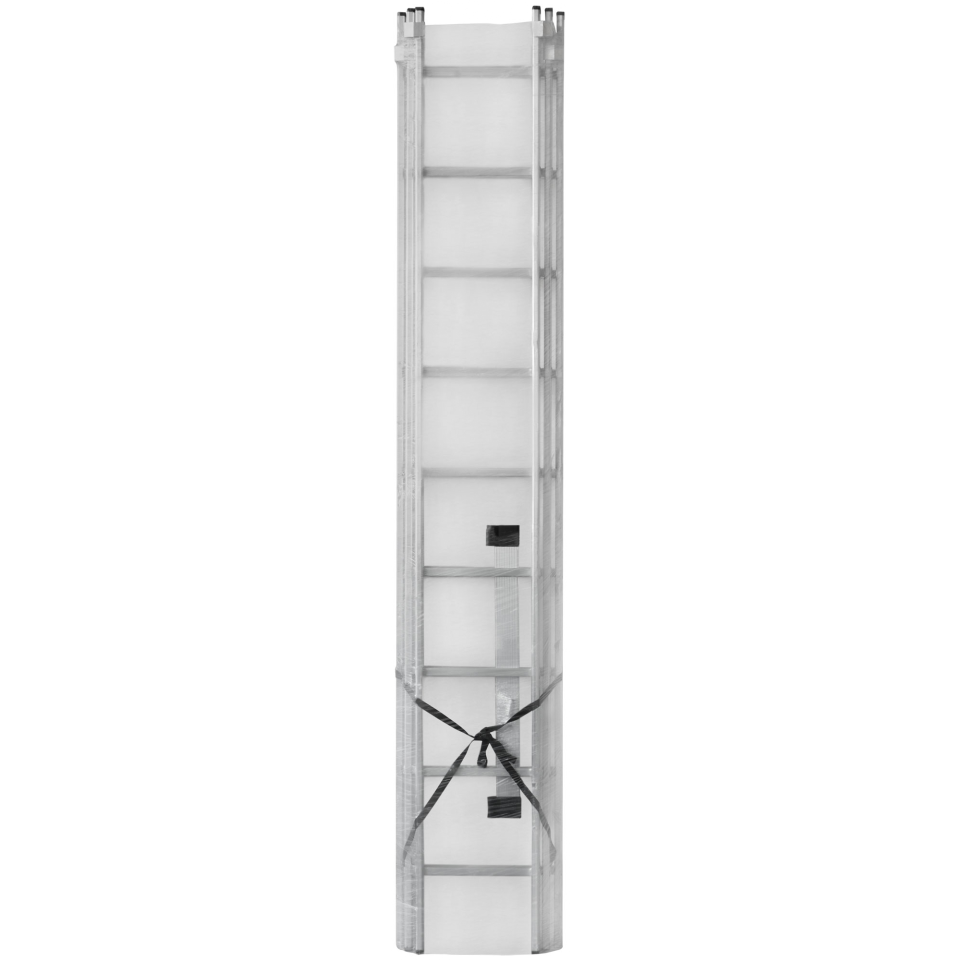 Лестница трехсекционная алюминиевая, 3 х 9 ступеней, H=257/426/591 см, вес 11,18 кг