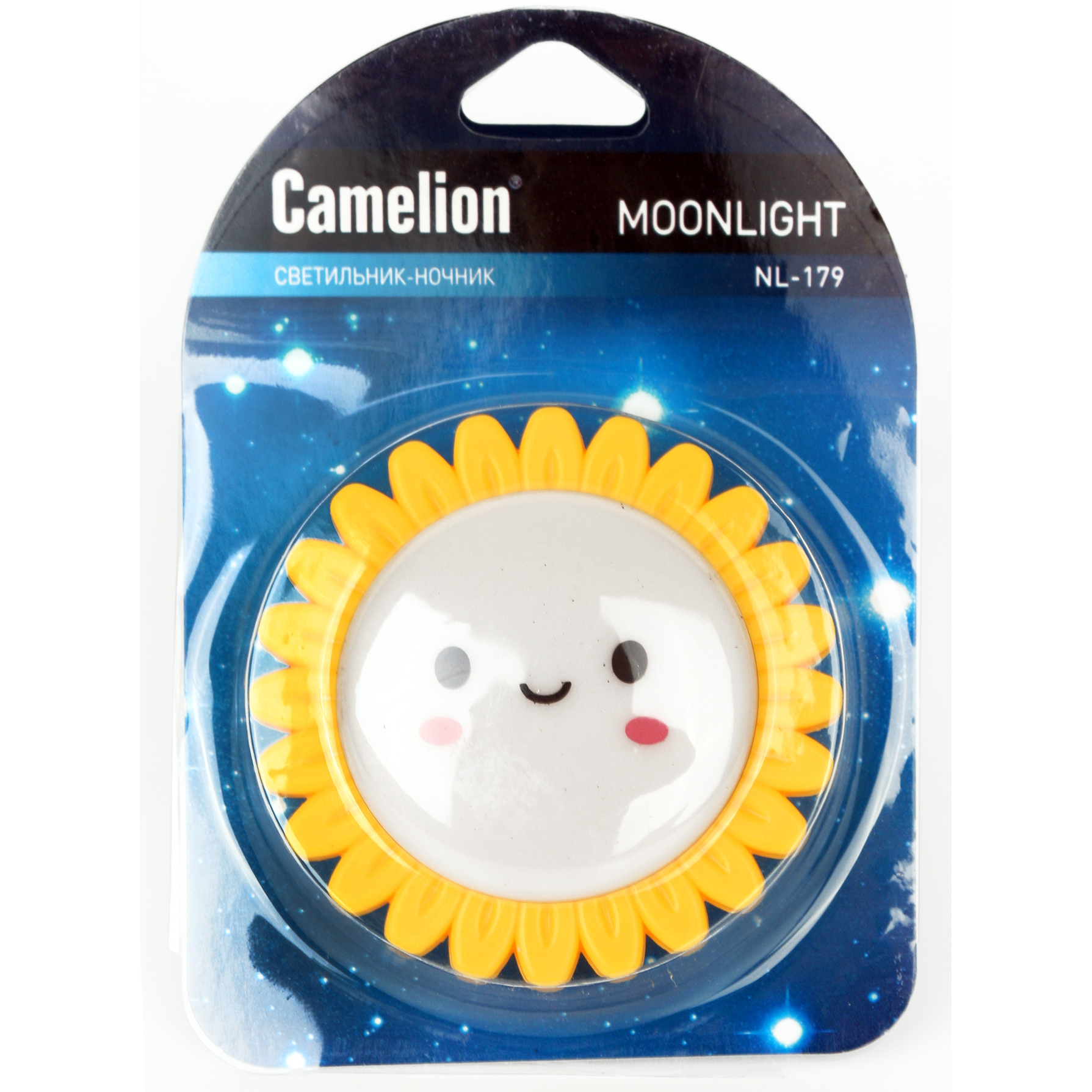 Светильник светодиодный NL-179 "Солнышко" ночник с выкл. 220В Camelion 12535