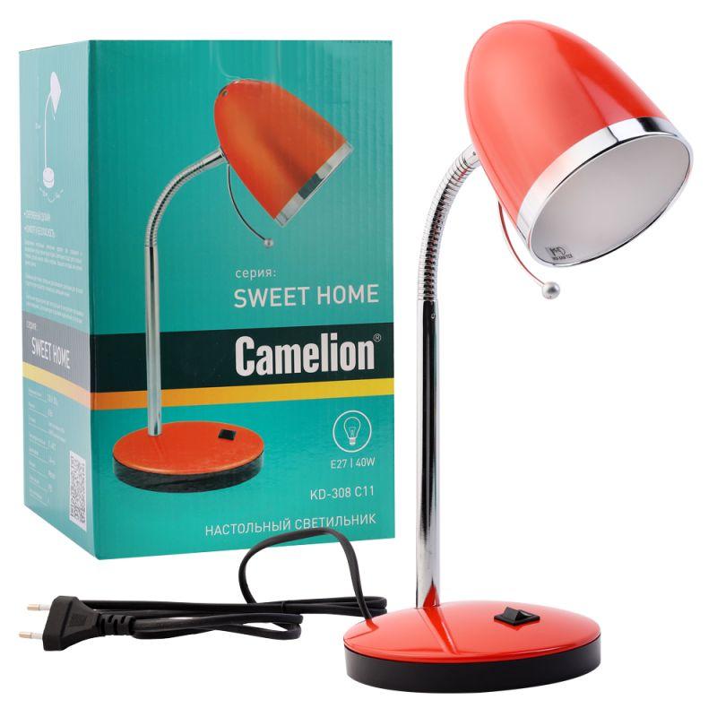 Camelion KD-308 C11 оранжевый (Светильник настольный,230V 40W E27)