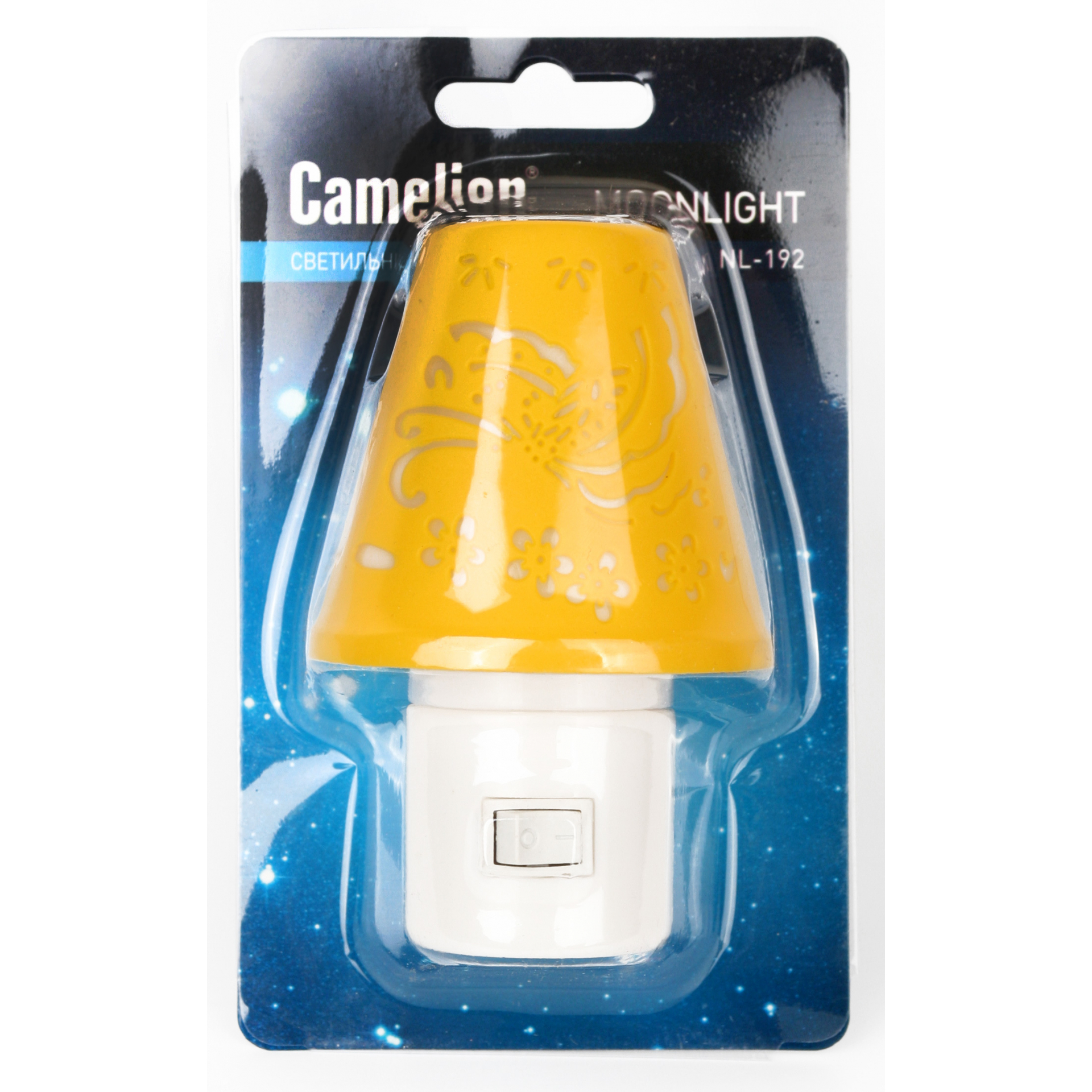 Camelion NL-192 "Светильник желтый" (LED ночник с выкл, 220V)