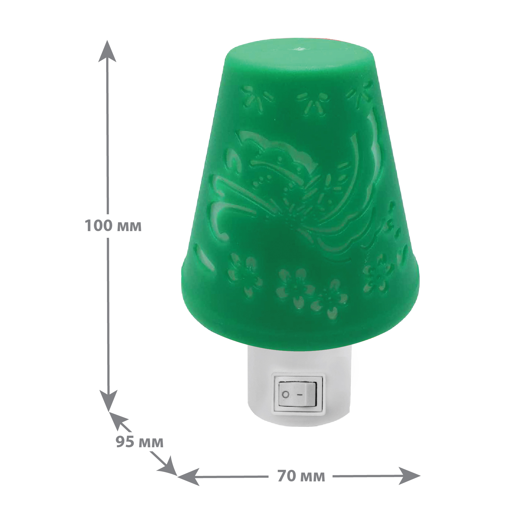 Camelion NL-194 "Светильник зеленый" (LED ночник с выкл, 220V)