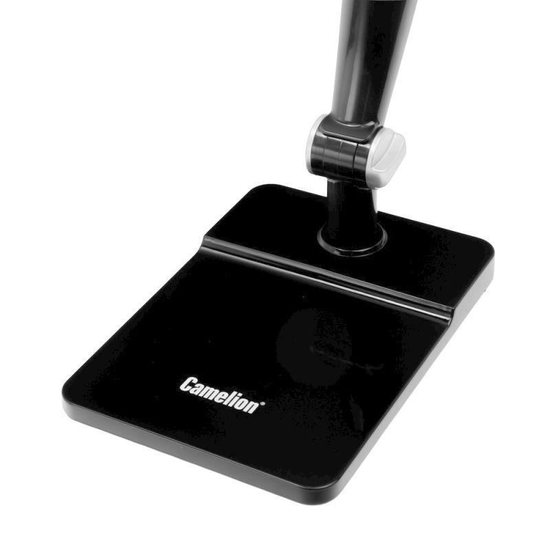 Camelion KD-831 C02 черн LED (Свет-к наст.10 Вт,230В, осн+струбц.,600 лм,сенс.рег.ярк и цвет.тем)