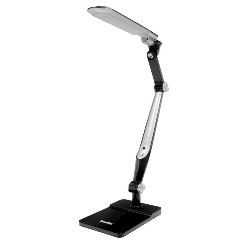 Camelion KD-831 C02 черн LED (Свет-к наст.10 Вт,230В, осн+струбц.,600 лм,сенс.рег.ярк и цвет.тем)