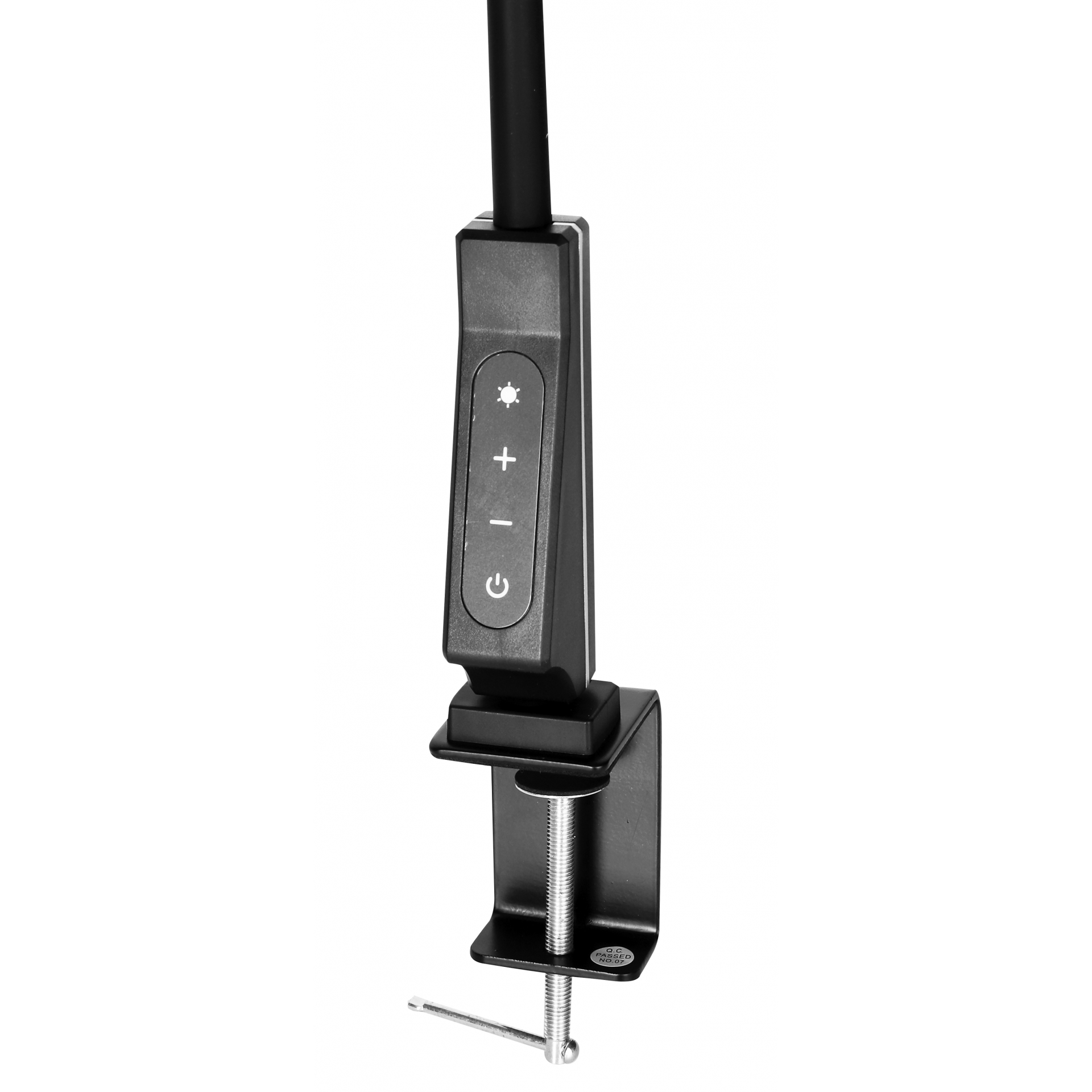 KD-837 C02 черн.LED(Свет-к наст.,на струбц., 7Вт,230В,450лм,сенс.рег.ярк и цвет.темп,USB-5В,1А )