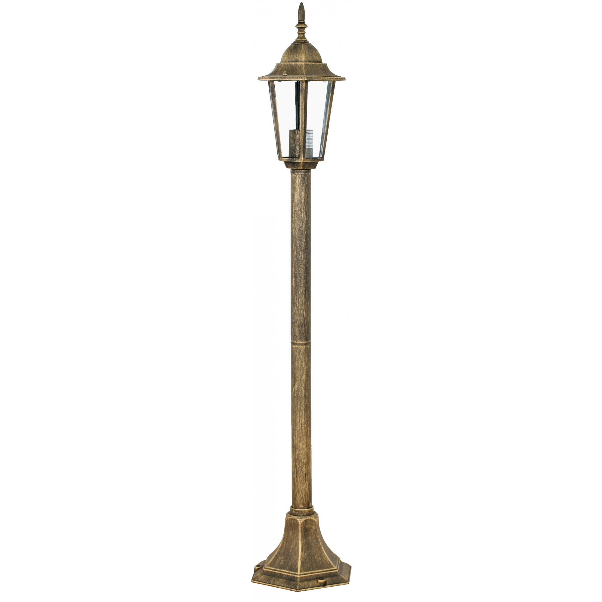 Светильник 6101-1 100Вт E27 IP43 столб 1м улично-садовый бронза Camelion 10543